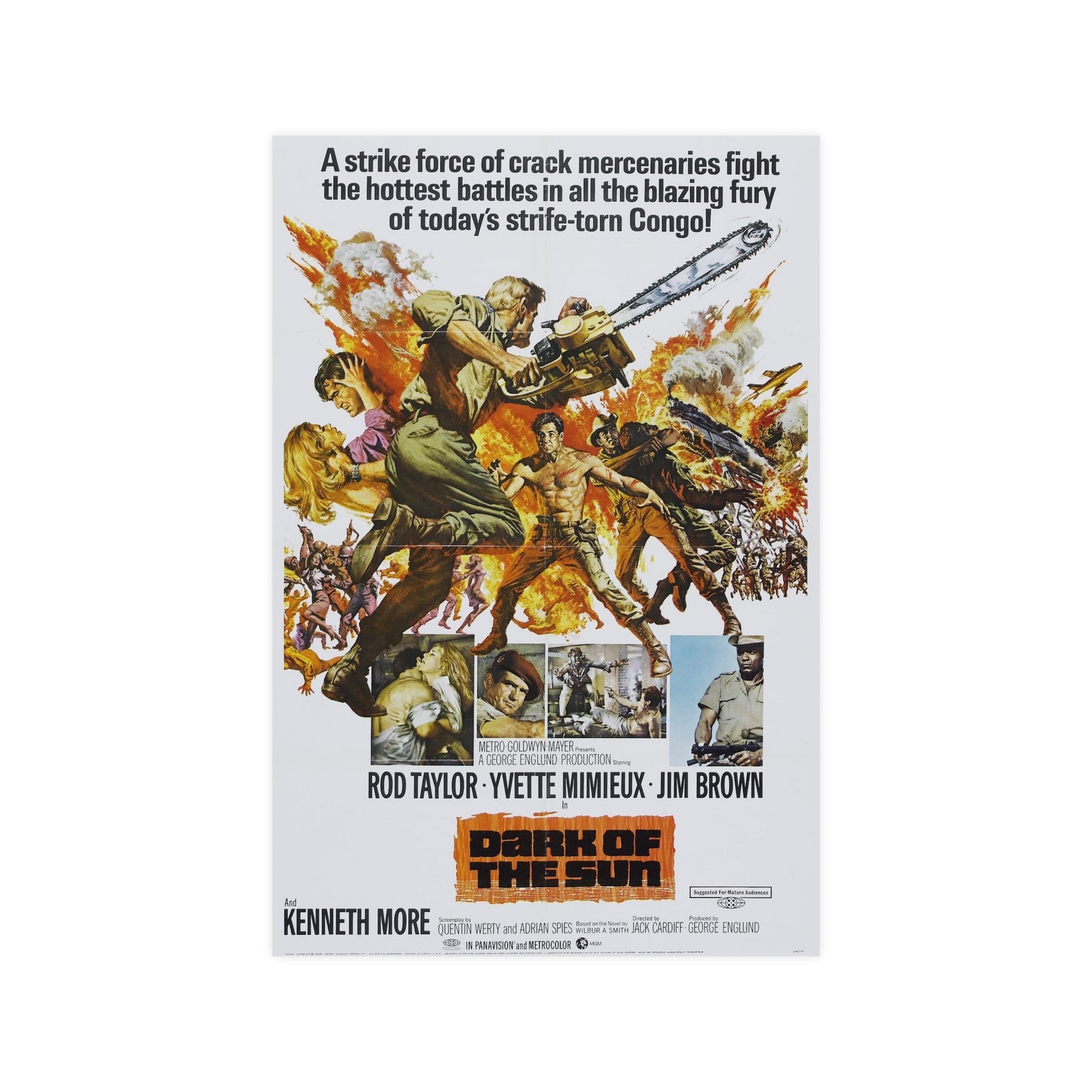 DARK OF THE SUN (MERCENARIES) 1968 - Paper Movie Poster-12″ x 18″ (Vertical)-The Sticker Space