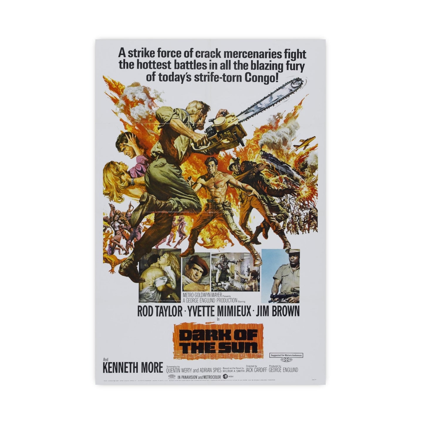 DARK OF THE SUN (MERCENARIES) 1968 - Paper Movie Poster-16″ x 24″ (Vertical)-The Sticker Space