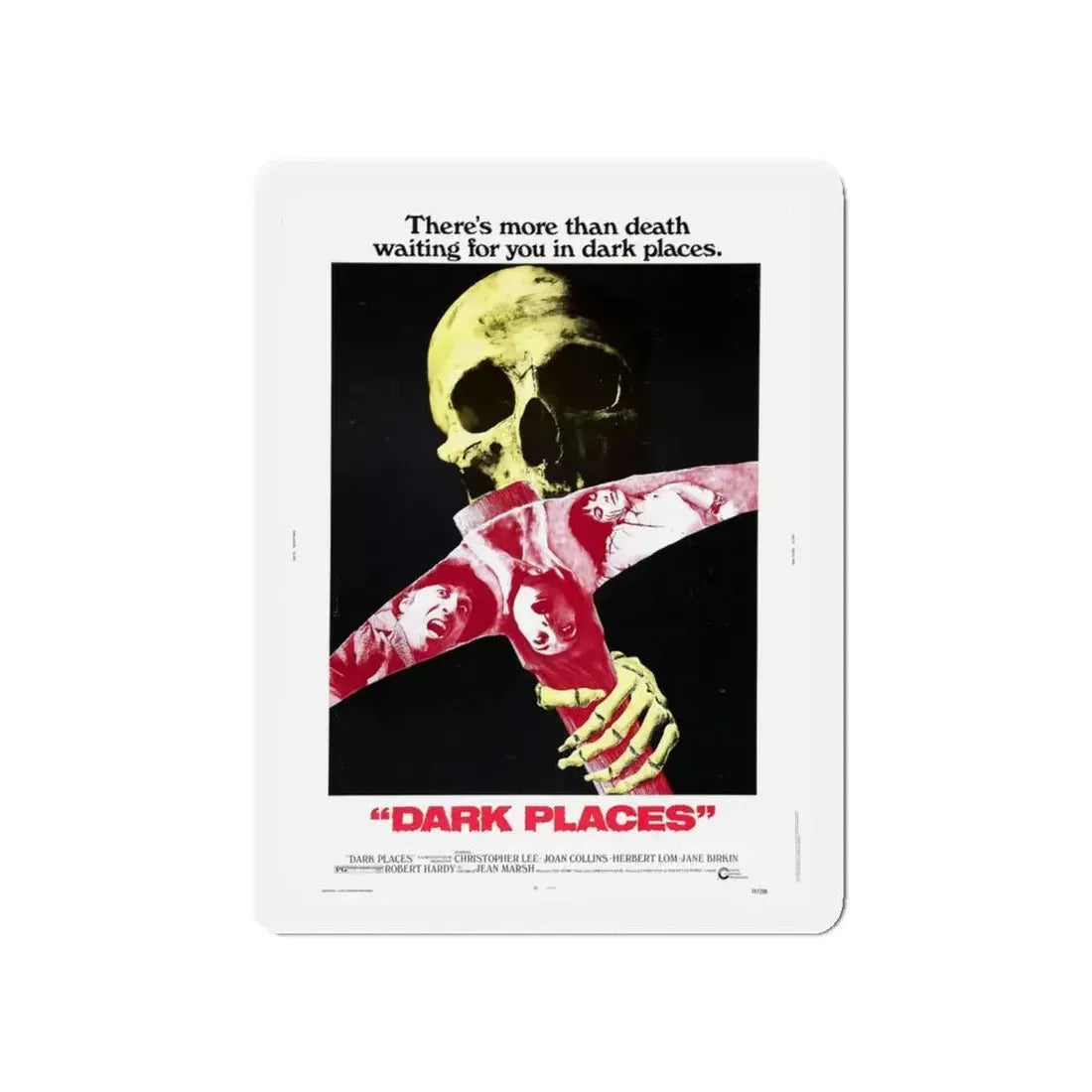 DARK PLACES 1974 Movie Poster - Refrigerator Magnet 5 Inch - The Sticker Space