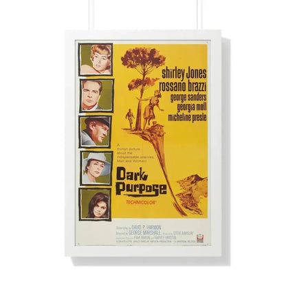 DARK PURPOSE 1964 - Framed Movie Poster 20" x 30" White - The Sticker Space