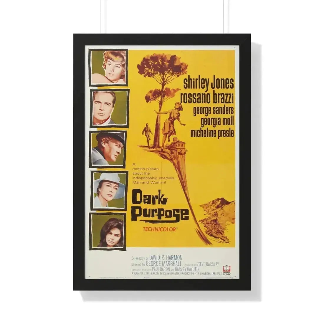 DARK PURPOSE 1964 - Framed Movie Poster - The Sticker Space