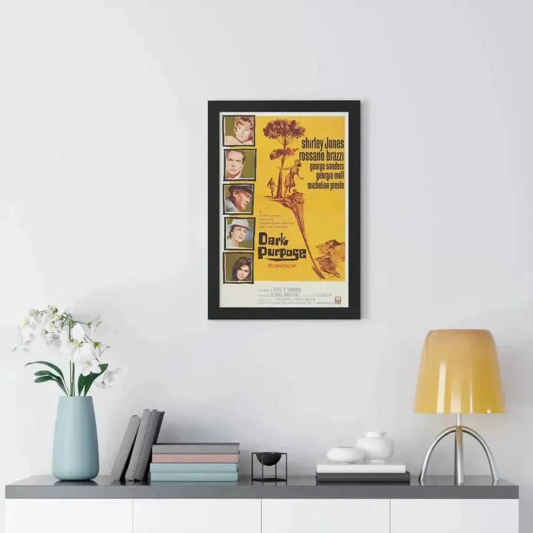 DARK PURPOSE 1964 - Framed Movie Poster - The Sticker Space