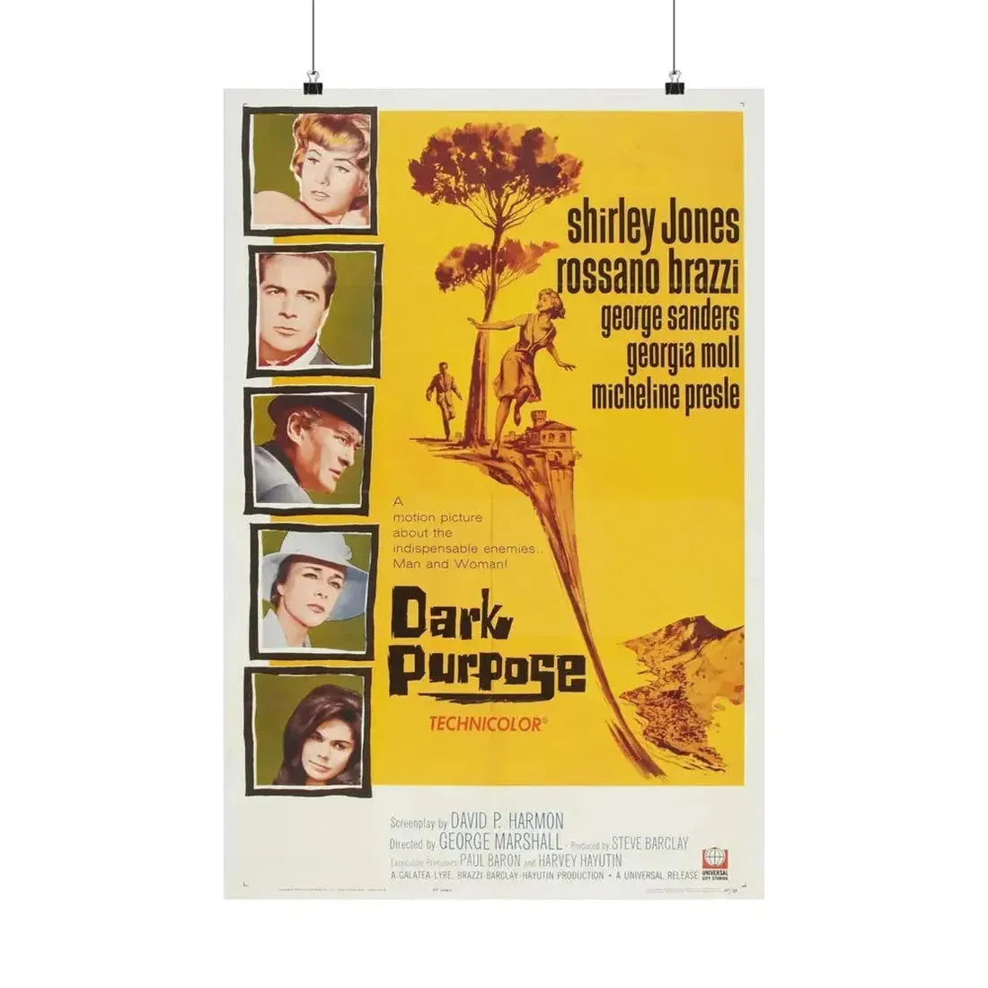 DARK PURPOSE 1964 - Paper Movie Poster - The Sticker Space