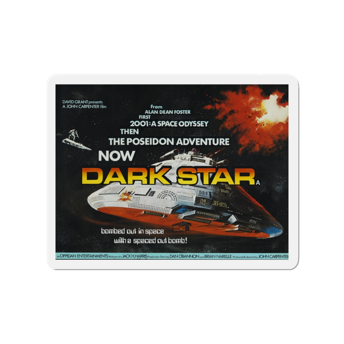 DARK STAR 1974 Movie Poster - Die-Cut Magnet-3" x 3"-The Sticker Space