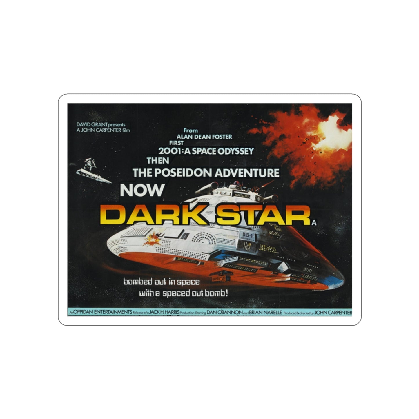 DARK STAR 1974 Movie Poster STICKER Vinyl Die-Cut Decal-2 Inch-The Sticker Space