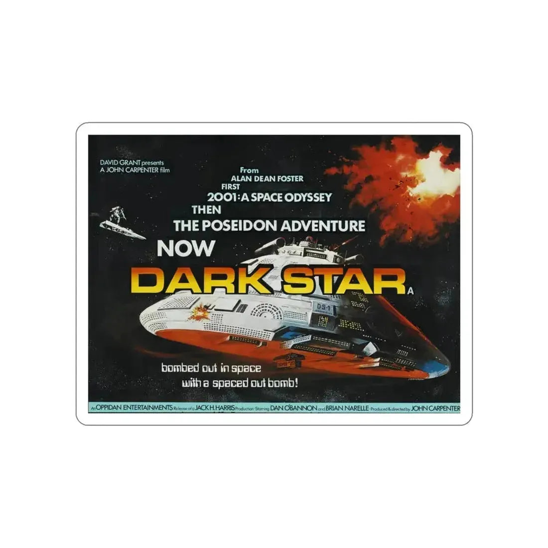 DARK STAR 1974 Movie Poster STICKER Vinyl Die-Cut Decal 3 Inch - The Sticker Space