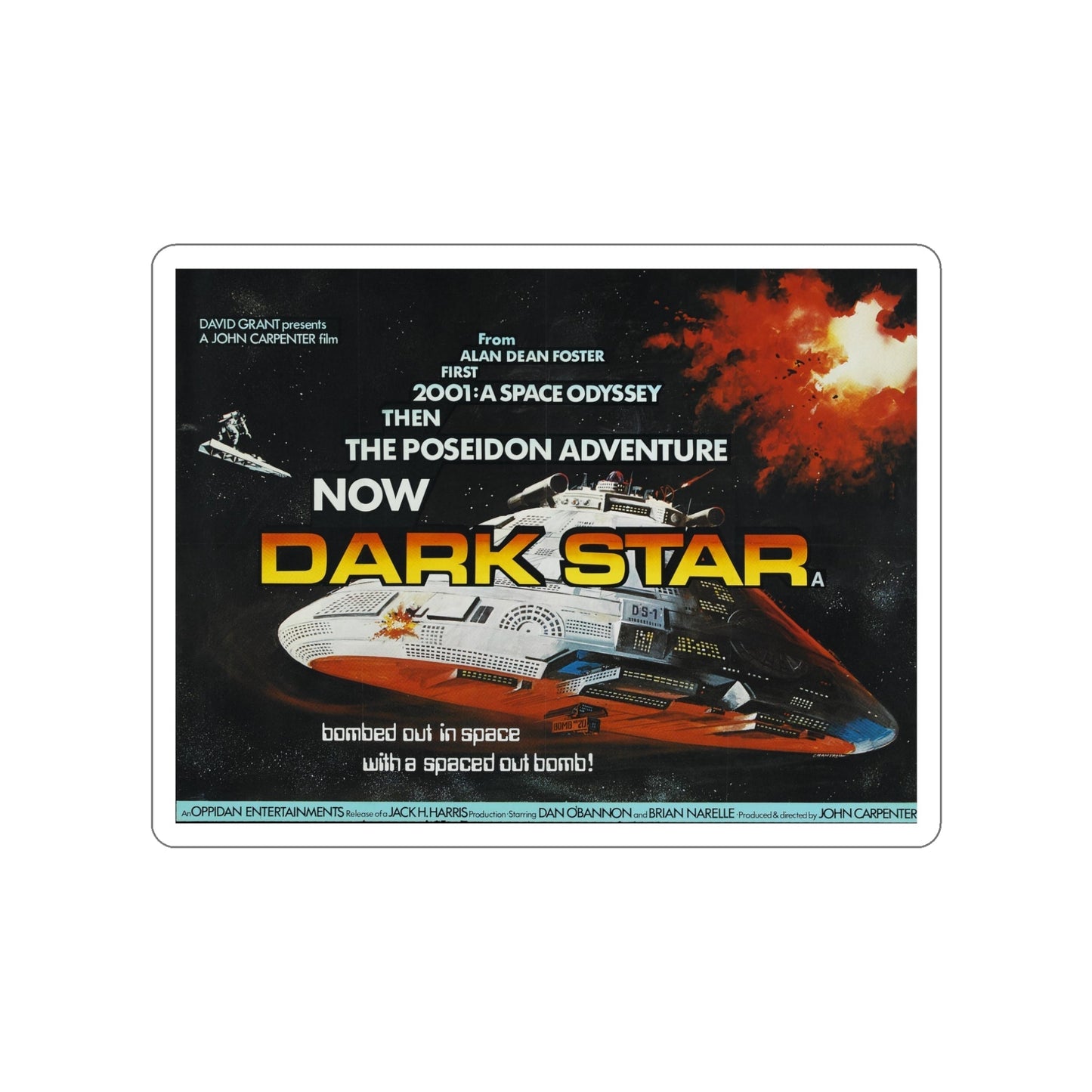 DARK STAR 1974 Movie Poster STICKER Vinyl Die-Cut Decal-5 Inch-The Sticker Space