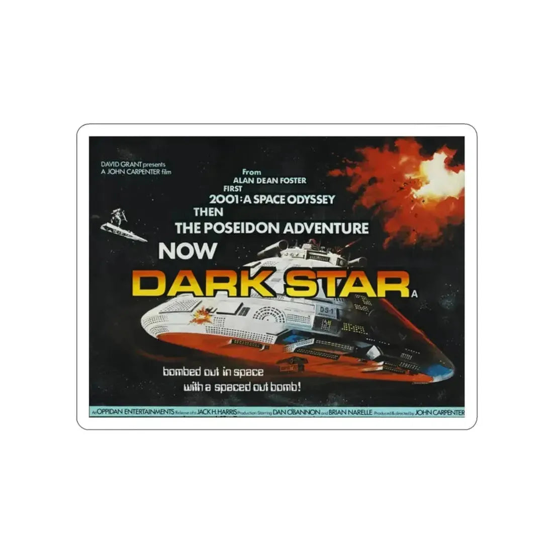 DARK STAR 1974 Movie Poster STICKER Vinyl Die-Cut Decal - The Sticker Space