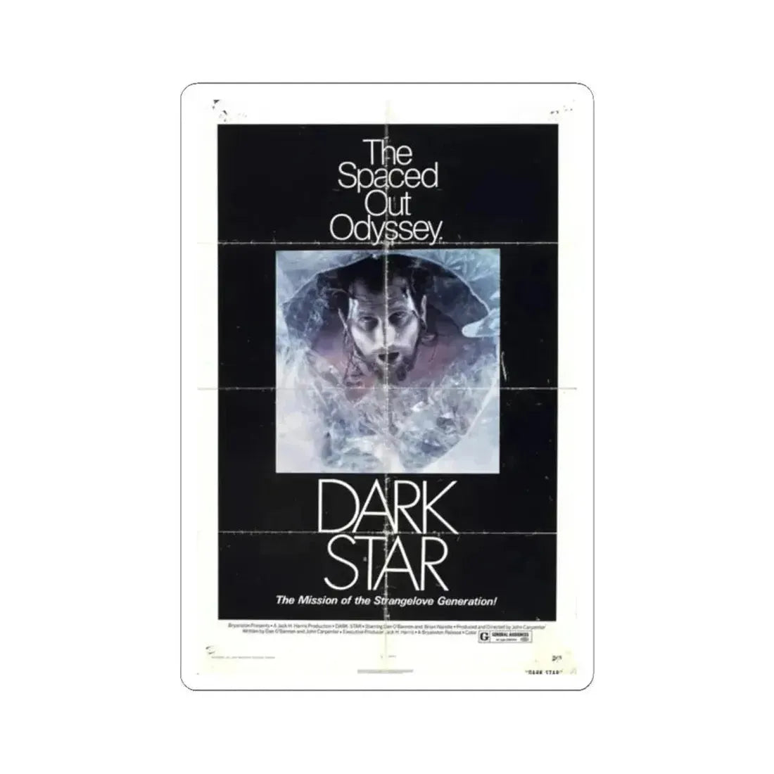 DARK STAR (2) 1974 Movie Poster - STICKER Vinyl Kiss-Cut Decal 2 Inch White - The Sticker Space
