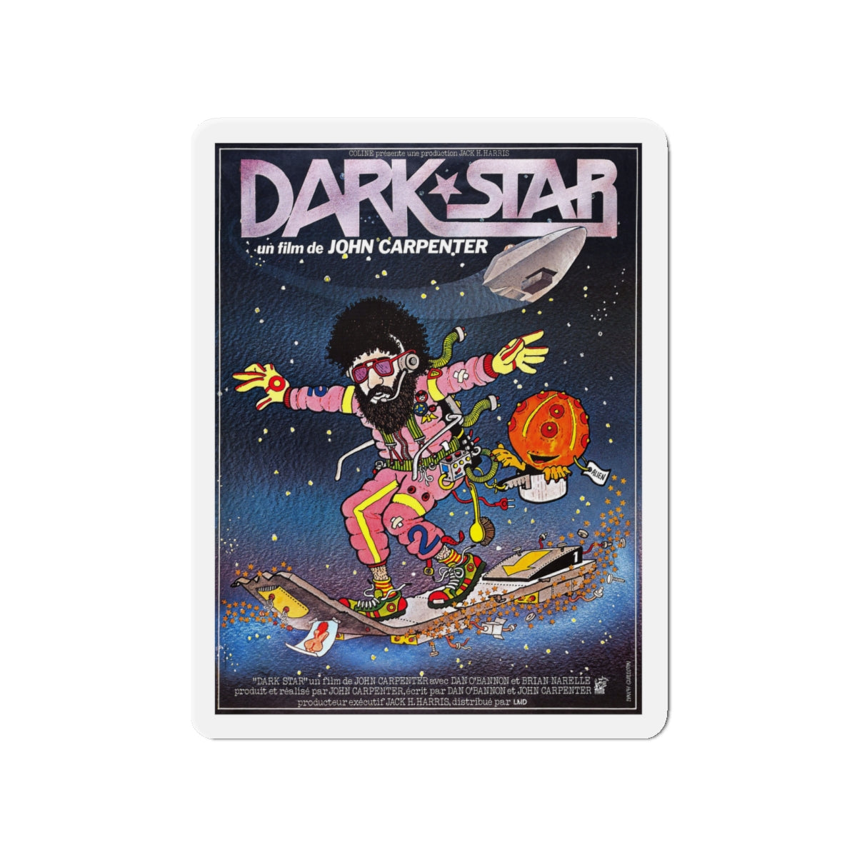 DARK STAR (FRENCH) 1974 Movie Poster - Die-Cut Magnet-4" x 4"-The Sticker Space