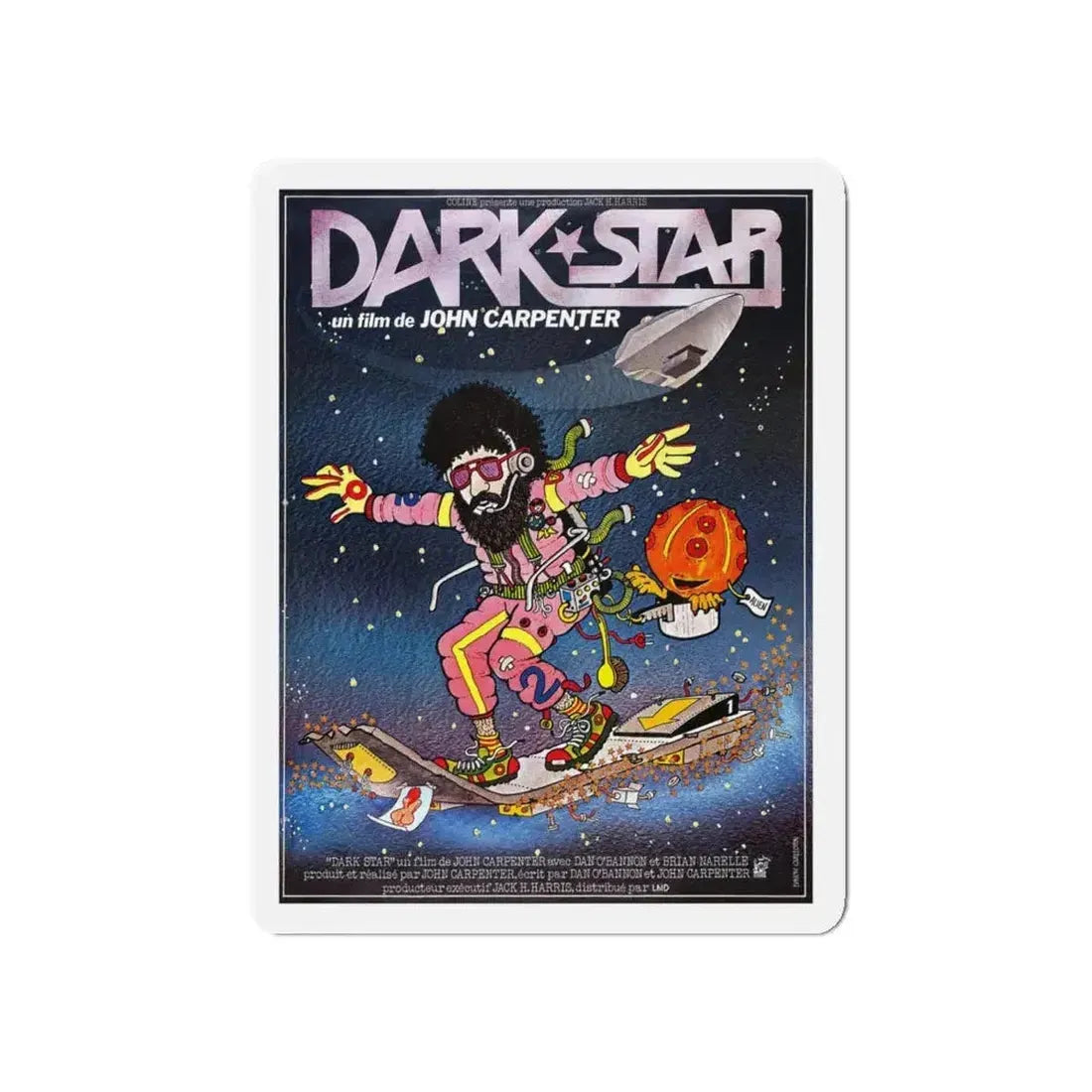 DARK STAR (FRENCH) 1974 Movie Poster - Refrigerator Magnet - The Sticker Space