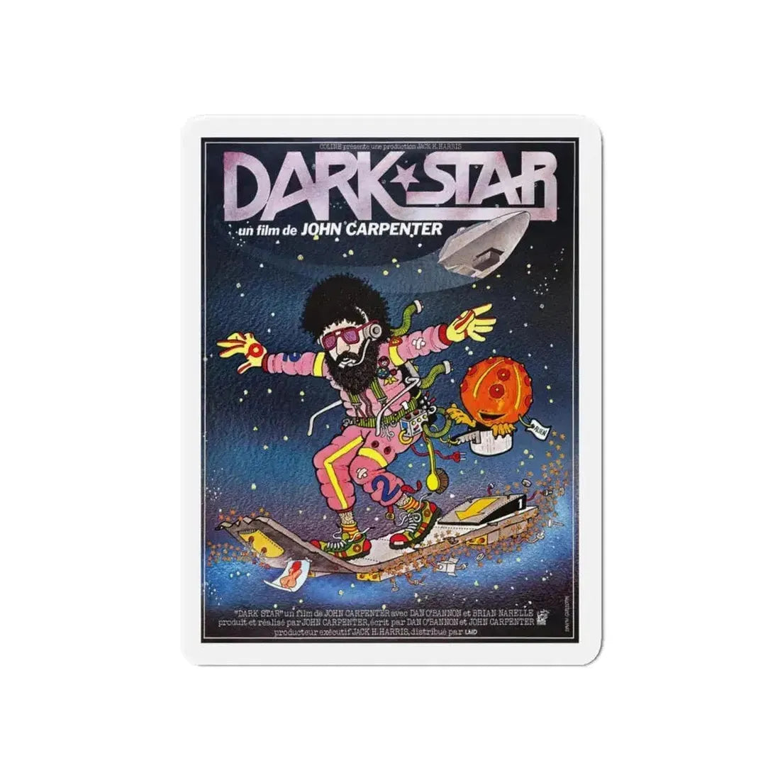 DARK STAR (FRENCH) 1974 Movie Poster - Refrigerator Magnet - The Sticker Space