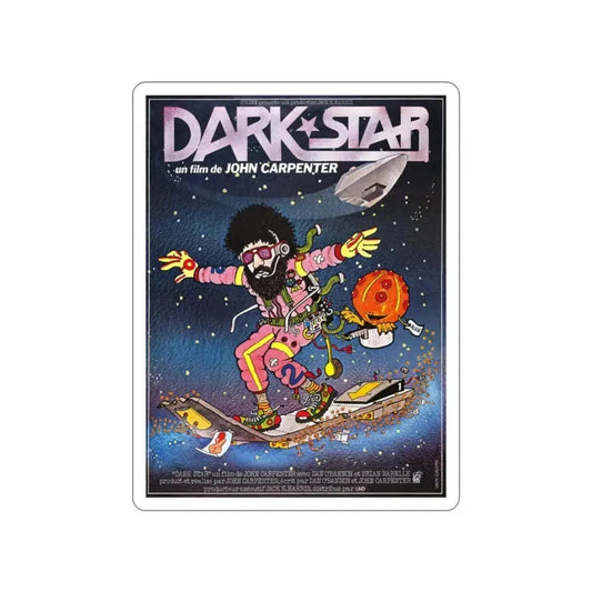 DARK STAR (FRENCH) 1974 Movie Poster STICKER Vinyl Die-Cut Decal 2 Inch - The Sticker Space