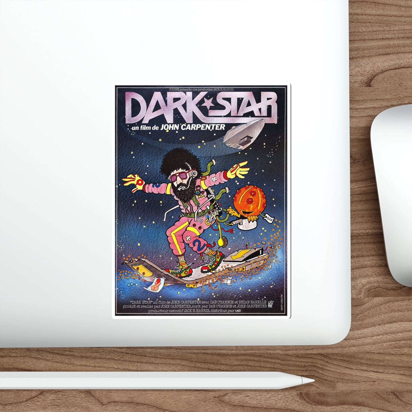 DARK STAR (FRENCH) 1974 Movie Poster STICKER Vinyl Die-Cut Decal-The Sticker Space