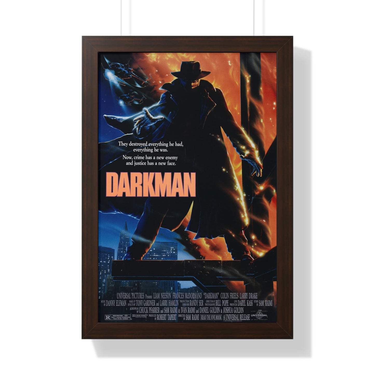 DARKMAN 1990 - Framed Movie Poster-16″ x 24″-The Sticker Space