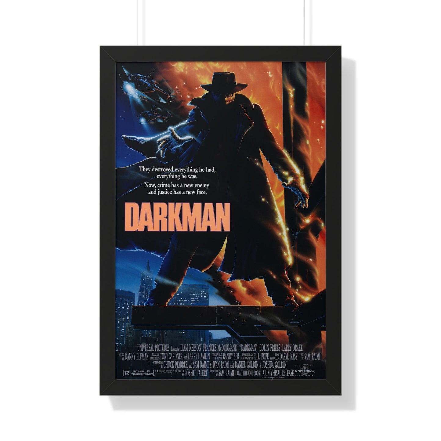 DARKMAN 1990 - Framed Movie Poster-20" x 30"-The Sticker Space