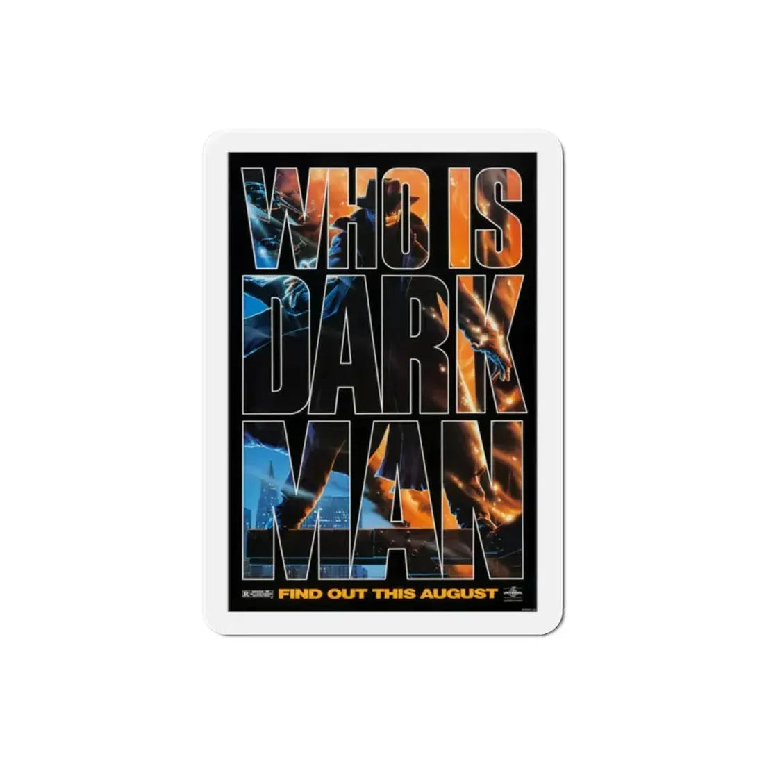 Darkman 1990 Movie Poster Refrigerator Magnet 2 Inch - The Sticker Space