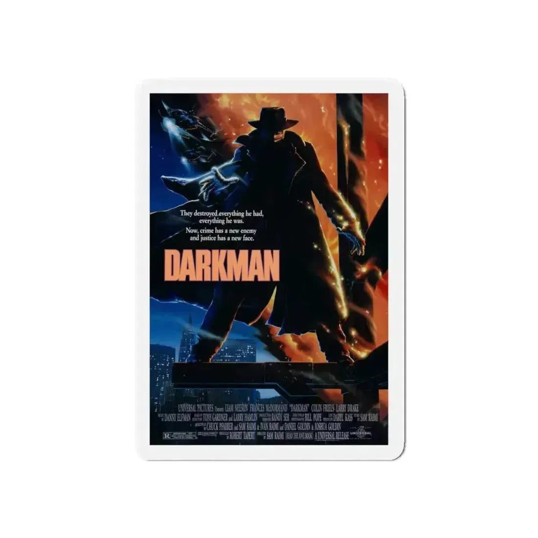 DARKMAN 1990 Movie Poster - Refrigerator Magnet - The Sticker Space