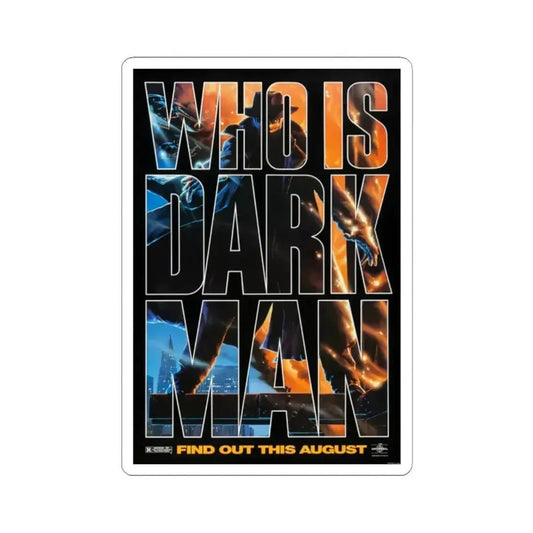 Darkman 1990 Movie Poster - STICKER Vinyl Kiss-Cut Decal 2 Inch White - The Sticker Space