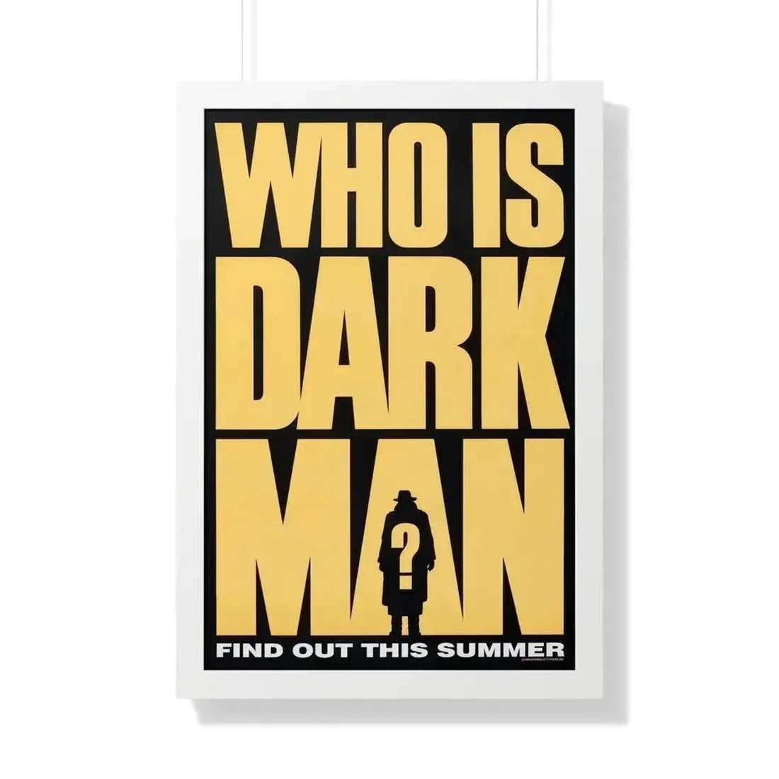 DARKMAN (TEASER) 1990 - Framed Movie Poster 20" x 30" White - The Sticker Space