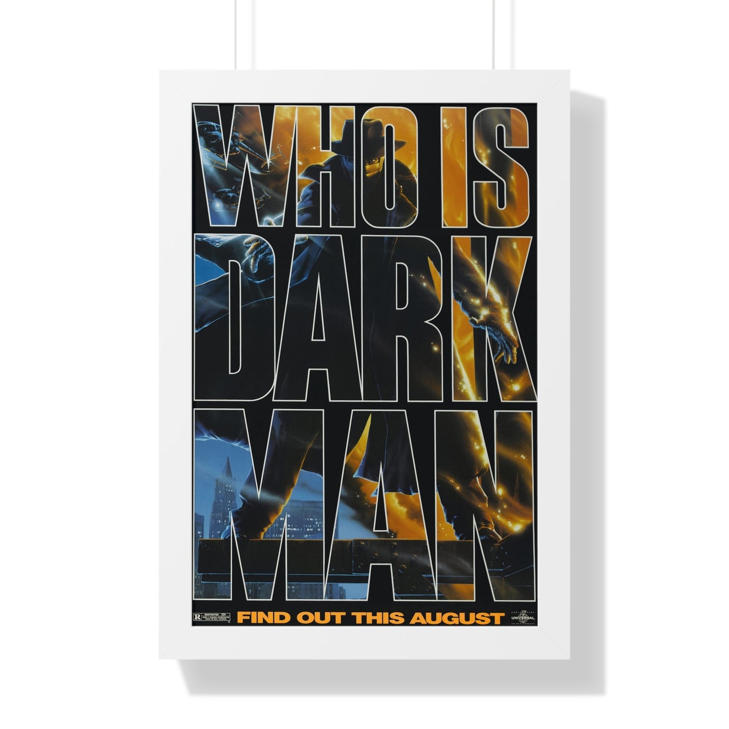 DARKMAN (TEASER 2) 1990 - Framed Movie Poster-16″ x 24″-The Sticker Space