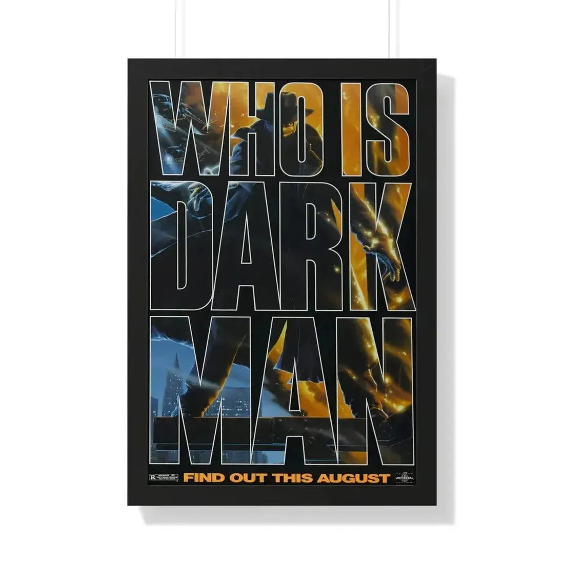 DARKMAN (TEASER 2) 1990 - Framed Movie Poster - The Sticker Space