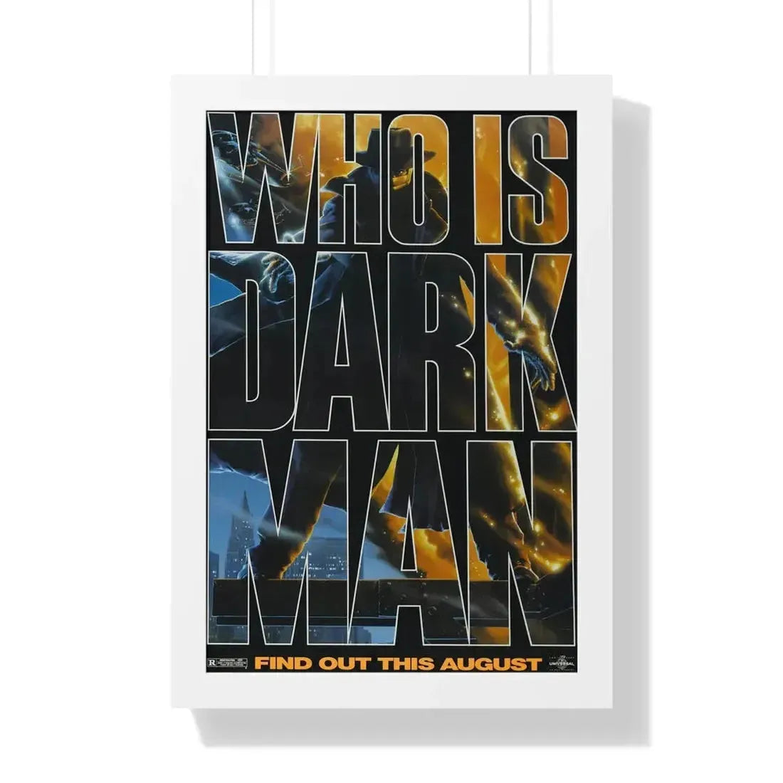DARKMAN (TEASER 2) 1990 - Framed Movie Poster - The Sticker Space