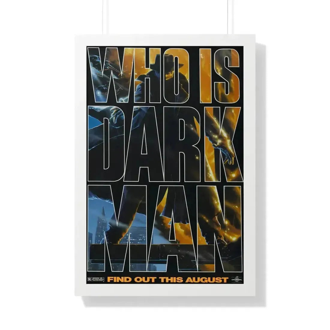 DARKMAN (TEASER 2) 1990 - Framed Movie Poster - The Sticker Space