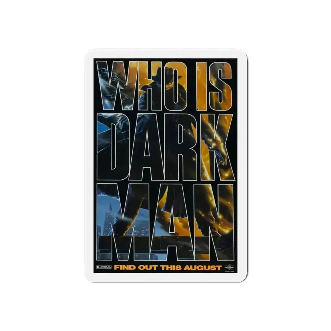 DARKMAN (TEASER 2) 1990 Movie Poster - Refrigerator Magnet - The Sticker Space