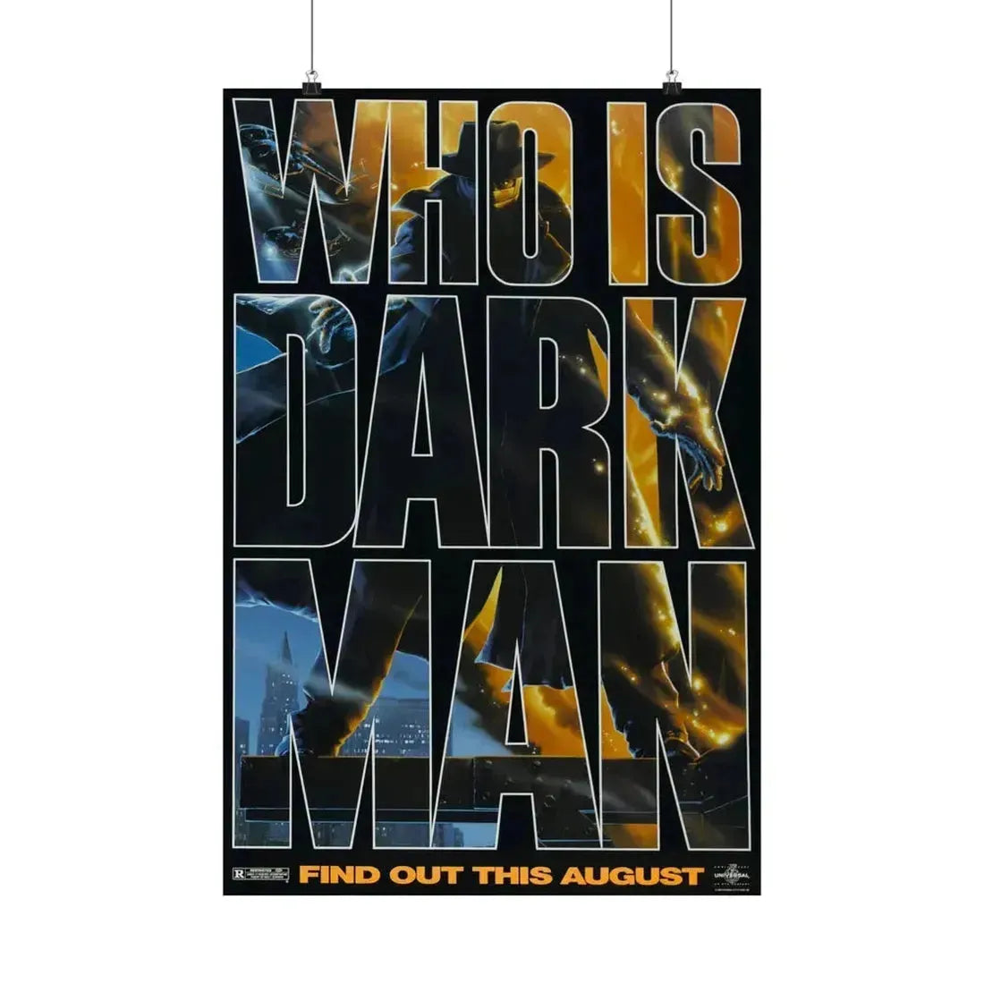 DARKMAN (TEASER 2) 1990 - Paper Movie Poster 20″ x 30″ Matte - The Sticker Space