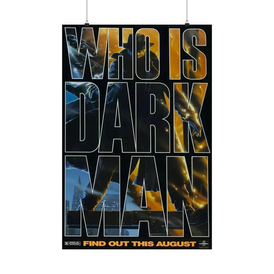 DARKMAN (TEASER 2) 1990 - Paper Movie Poster 24″ x 36″ Matte - The Sticker Space