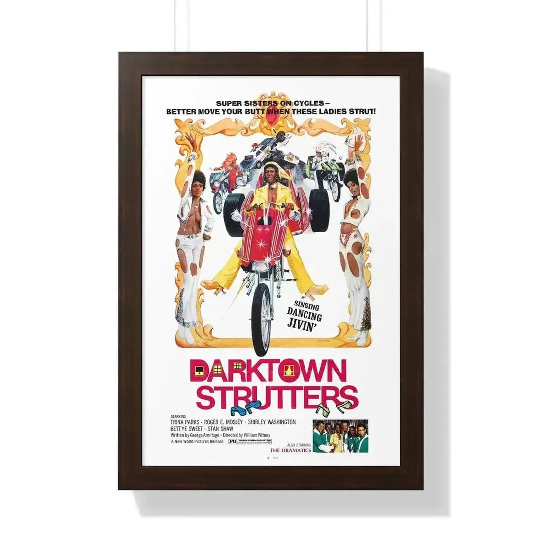 DARKTOWN STRUTTERS 1975 - Framed Movie Poster - The Sticker Space