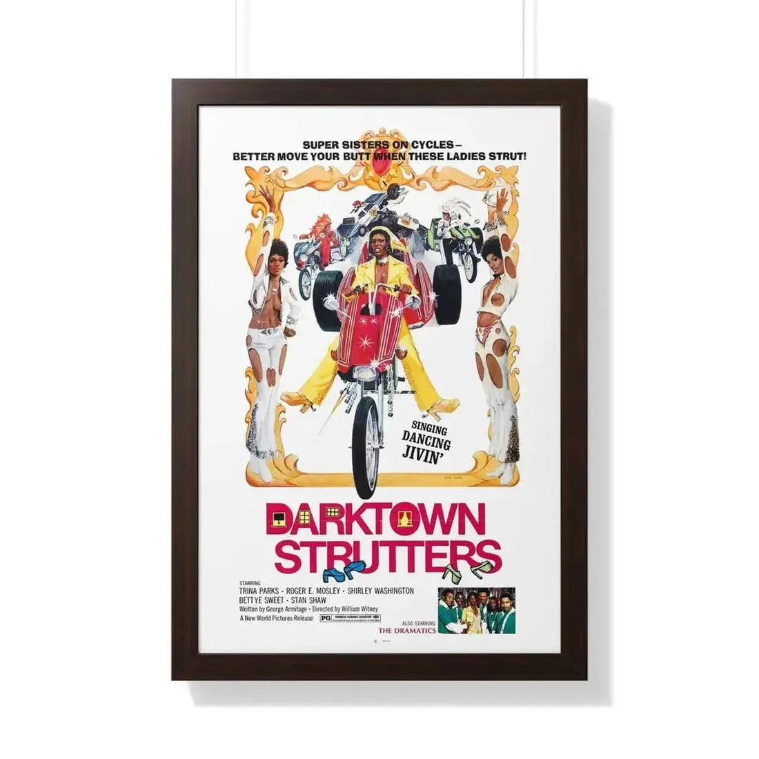 DARKTOWN STRUTTERS 1975 - Framed Movie Poster - The Sticker Space