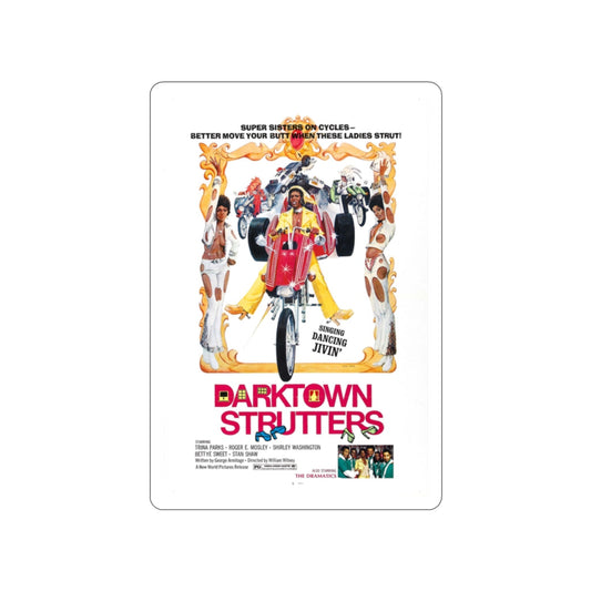 DARKTOWN STRUTTERS 1975 Movie Poster STICKER Vinyl Die-Cut Decal-2 Inch-The Sticker Space