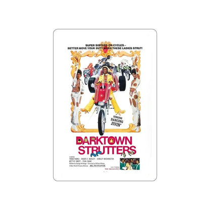 DARKTOWN STRUTTERS 1975 Movie Poster STICKER Vinyl Die-Cut Decal 3 Inch - The Sticker Space