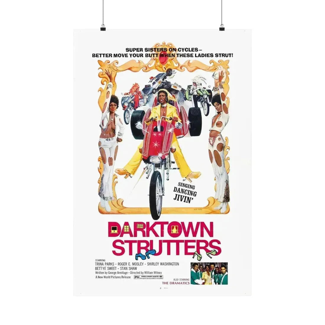 DARKTOWN STRUTTERS 1975 - Paper Movie Poster 24″ x 36″ Matte - The Sticker Space