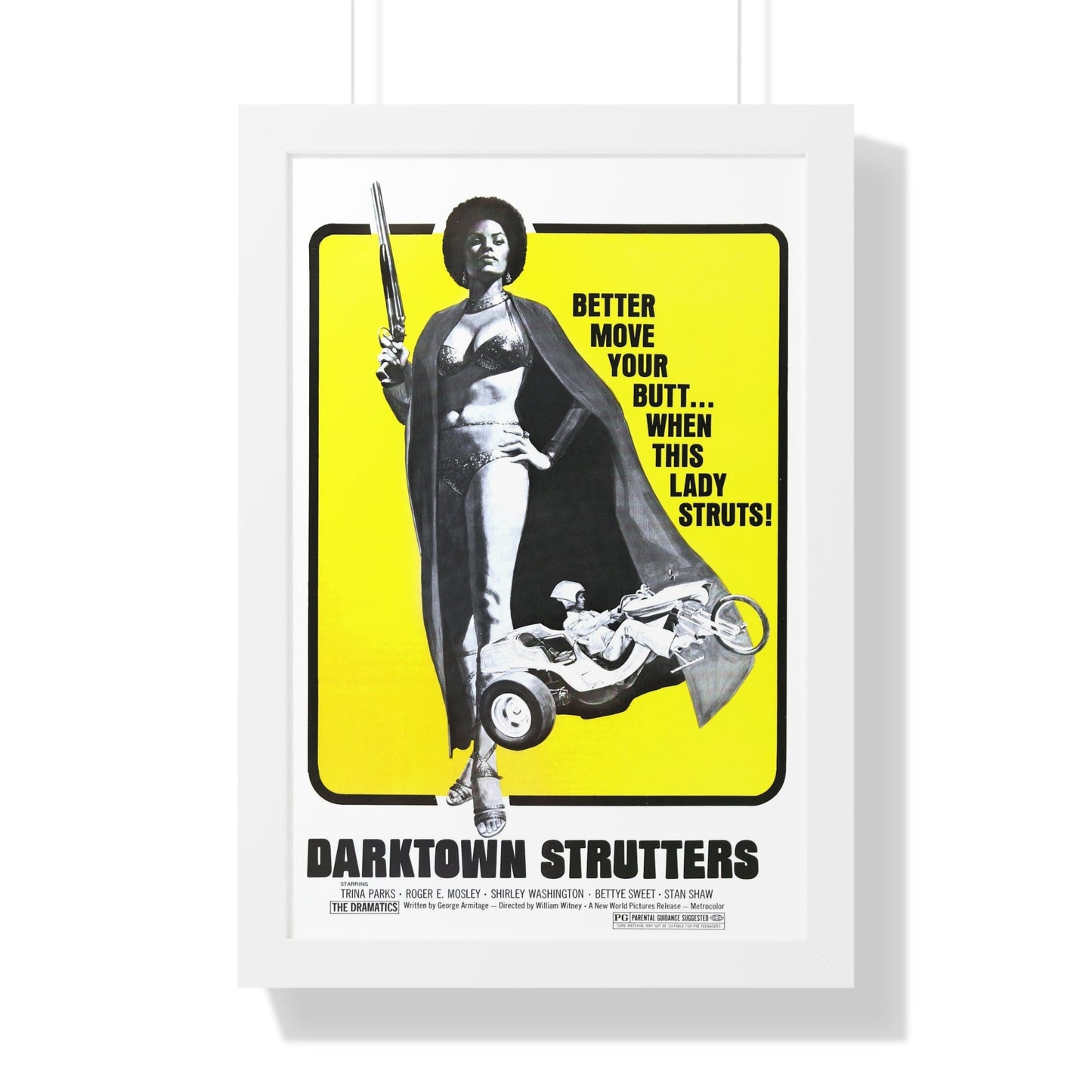 DARKTOWN STRUTTERS (2) 1975 - Framed Movie Poster-16″ x 24″-The Sticker Space