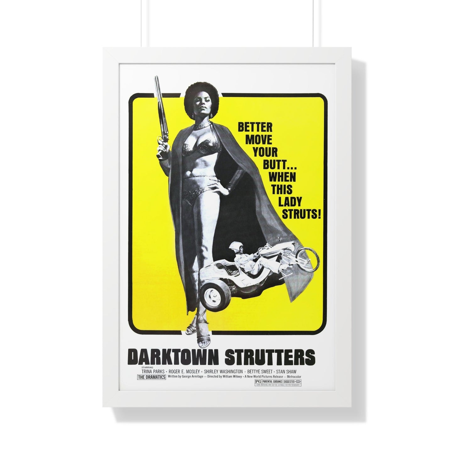 DARKTOWN STRUTTERS (2) 1975 - Framed Movie Poster-20" x 30"-The Sticker Space