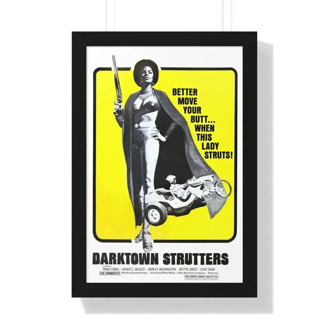DARKTOWN STRUTTERS (2) 1975 - Framed Movie Poster - The Sticker Space