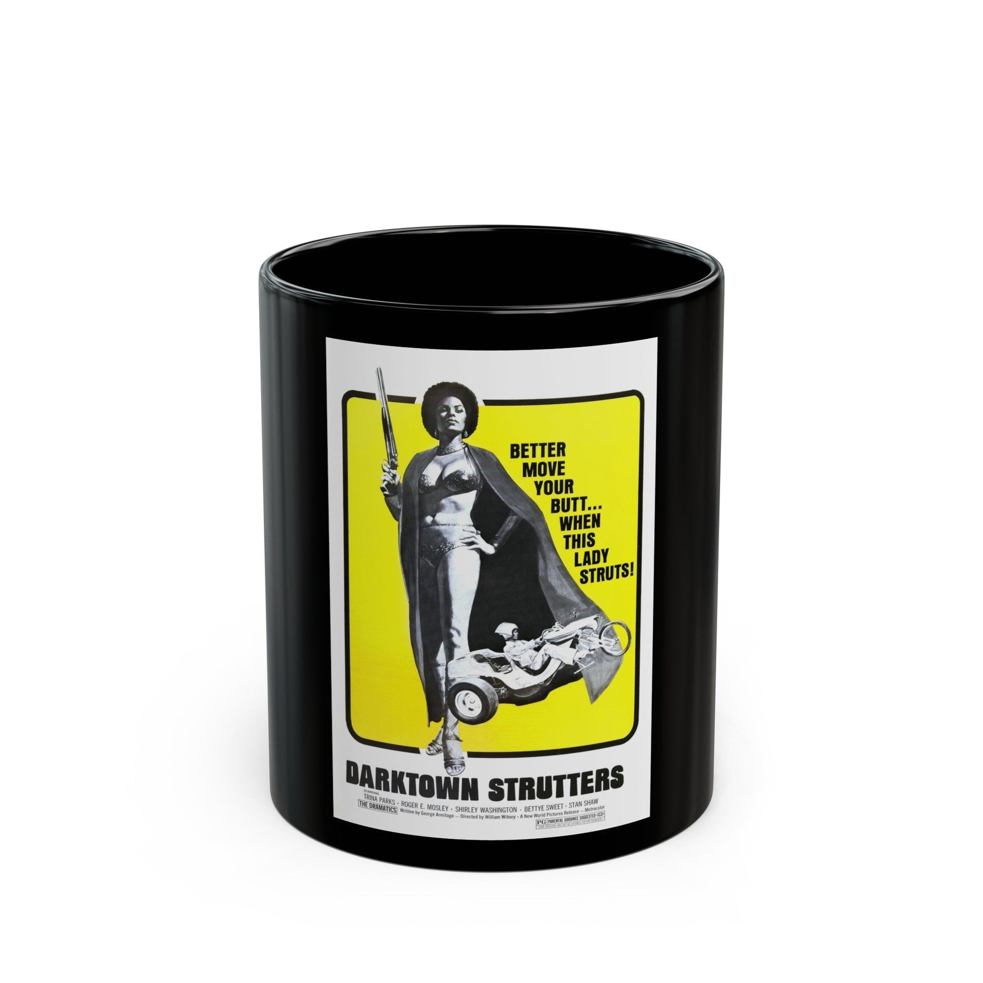 DARKTOWN STRUTTERS (2) 1975 Movie Poster - Black Coffee Mug-11oz-The Sticker Space