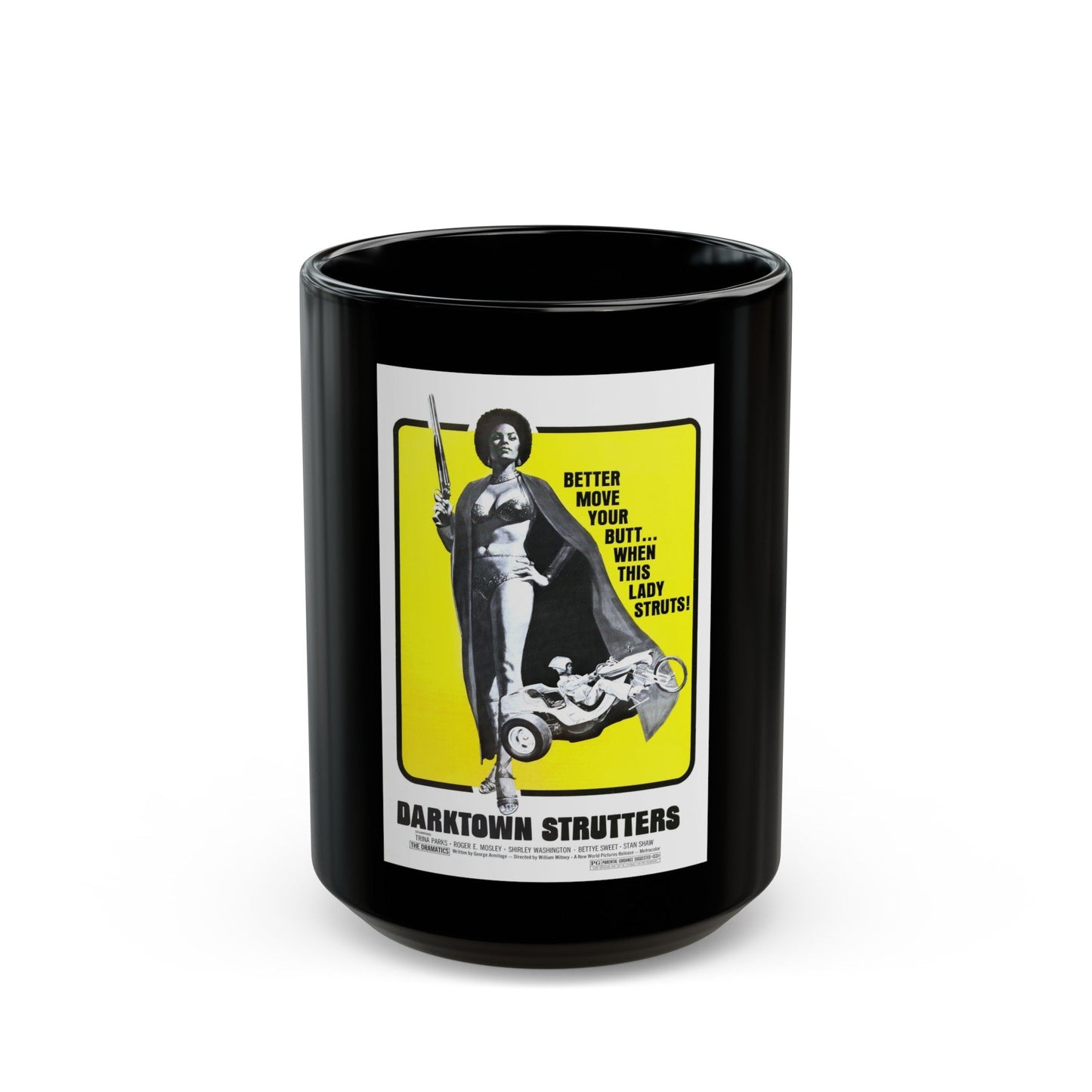 DARKTOWN STRUTTERS (2) 1975 Movie Poster - Black Coffee Mug-15oz-The Sticker Space