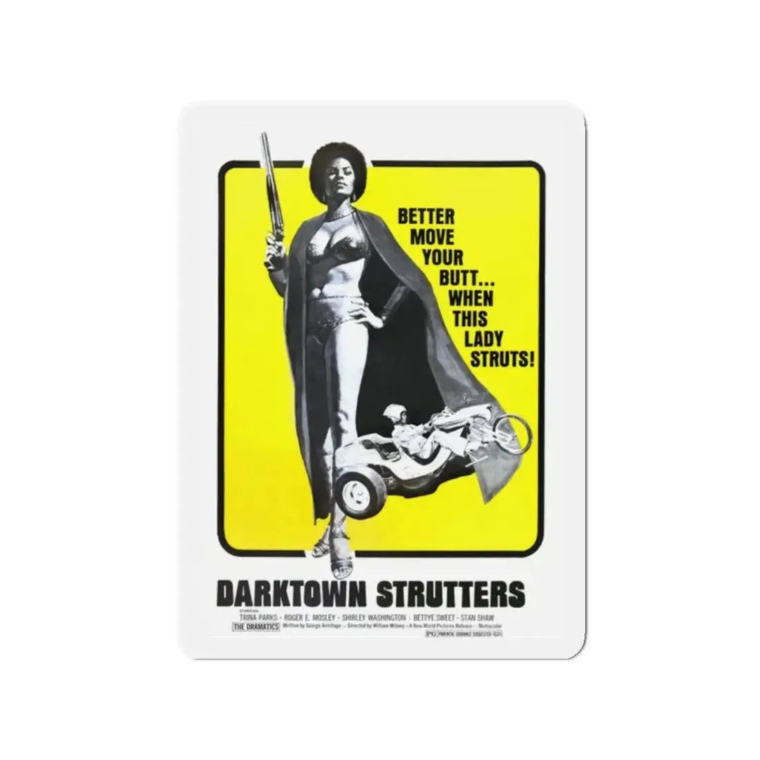DARKTOWN STRUTTERS (2) 1975 Movie Poster - Refrigerator Magnet 2 Inch - The Sticker Space