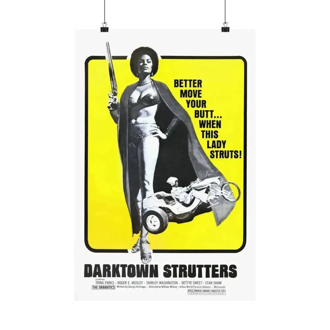 DARKTOWN STRUTTERS (2) 1975 - Paper Movie Poster 16″ x 24″ Matte - The Sticker Space