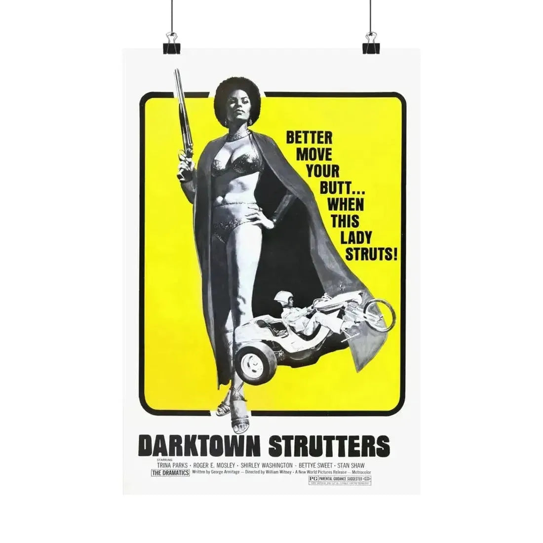 DARKTOWN STRUTTERS (2) 1975 - Paper Movie Poster - The Sticker Space