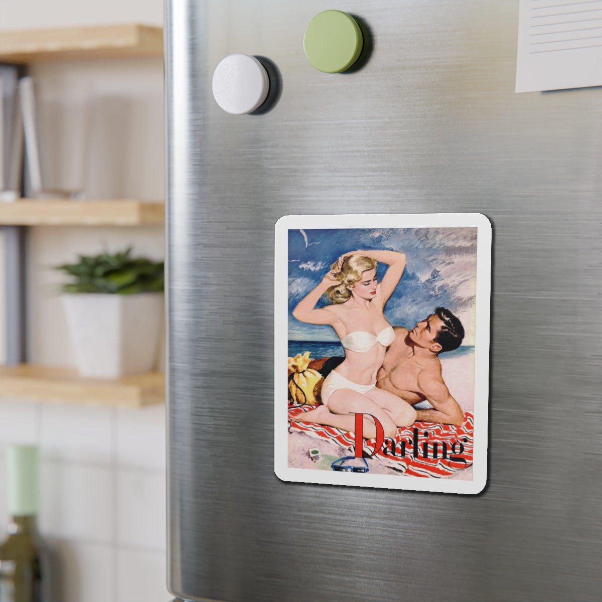 Darling Believe Me, Esquire, September 1951 (Magazine Illustration) Refrigerator Magnet-The Sticker Space