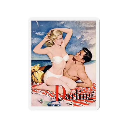 Darling Believe Me, Esquire, September 1951 (Magazine Illustration) Refrigerator Magnet 3 Inch - The Sticker Space