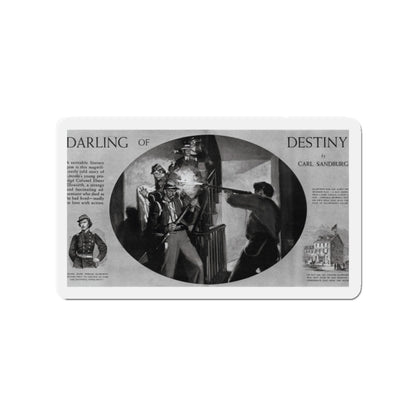 Darling of Destiny, Redbook, December 1936 (Magazine Illustration) Refrigerator Magnet-2" x 2"-The Sticker Space