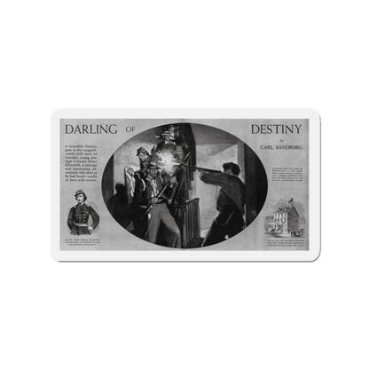 Darling of Destiny, Redbook, December 1936 (Magazine Illustration) Refrigerator Magnet-3" x 3"-The Sticker Space