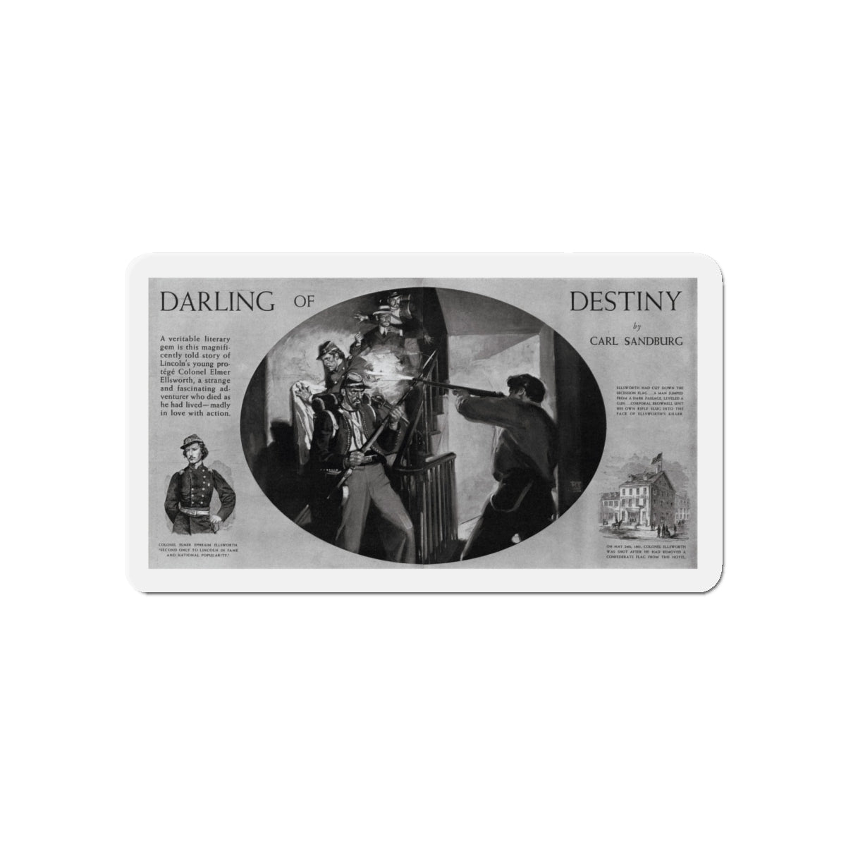 Darling of Destiny, Redbook, December 1936 (Magazine Illustration) Refrigerator Magnet-5" x 5"-The Sticker Space