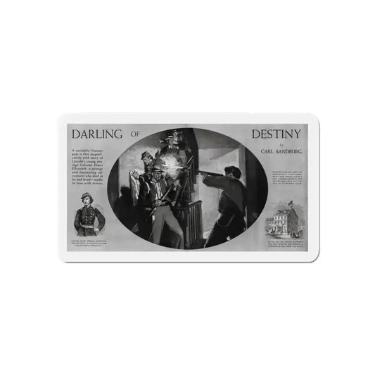 Darling of Destiny, Redbook, December 1936 (Magazine Illustration) Refrigerator Magnet 6 Inch - The Sticker Space